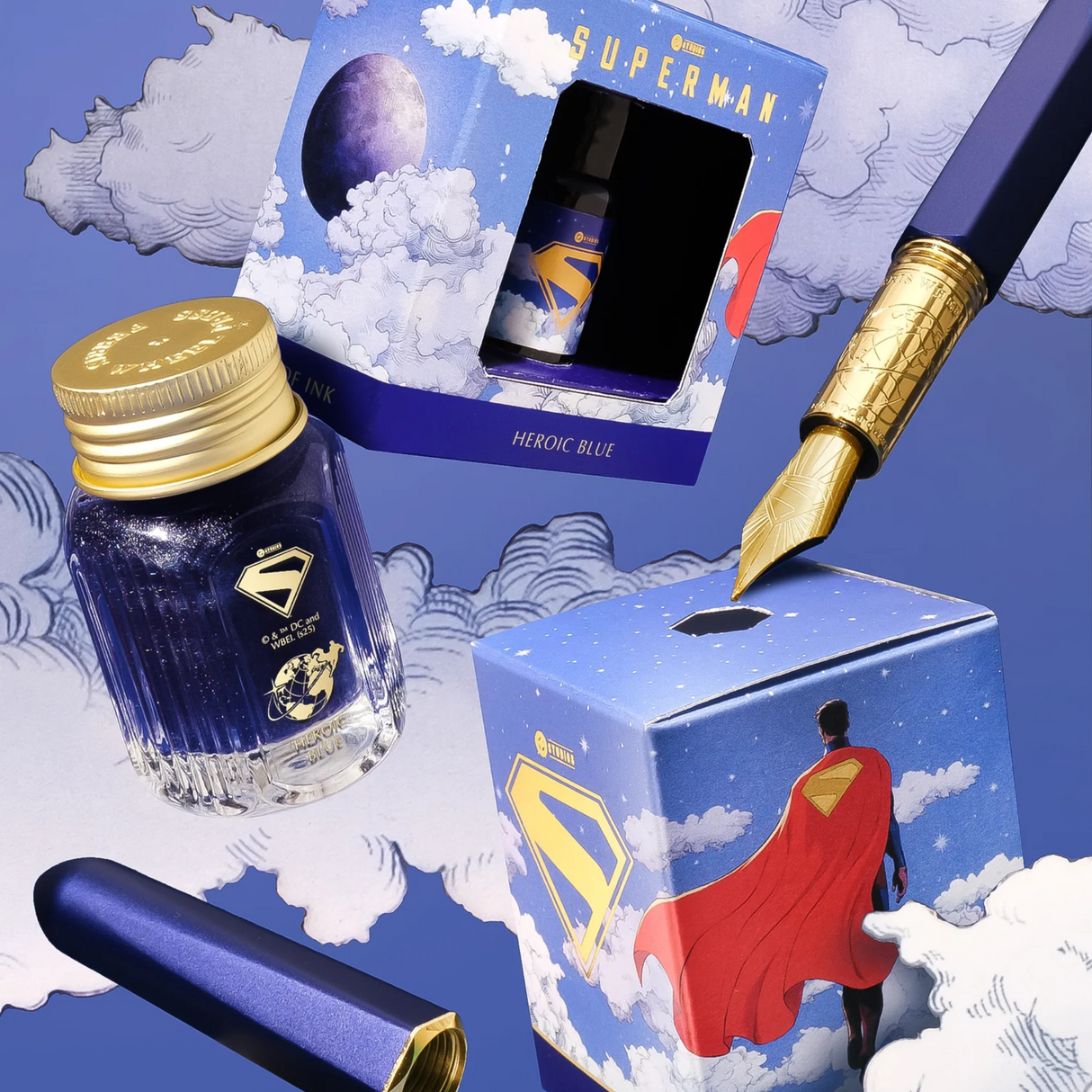 Ferris Wheel Press Superman Heroic Blue 10ml Ink