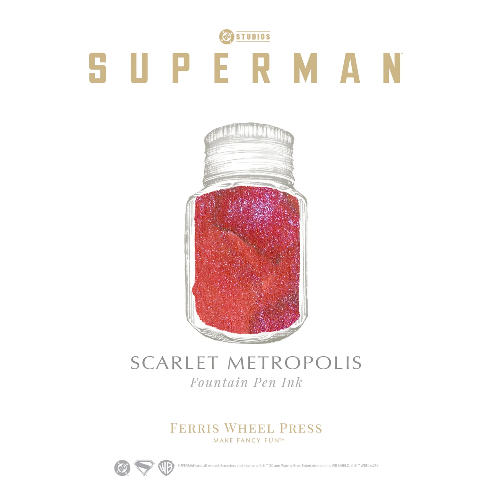 Ferris Wheel Press Superman Scarlet Metropolis 10ml Ink