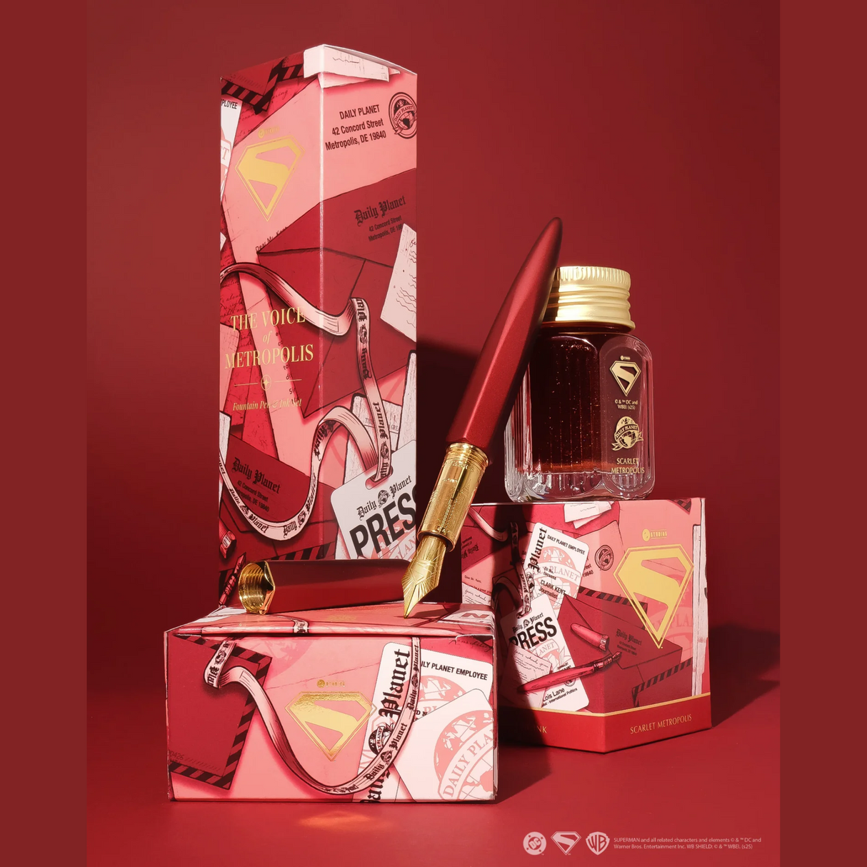 Ferris Wheel Press Superman The Voice of Metropolis Fountain Pen & Ink Set