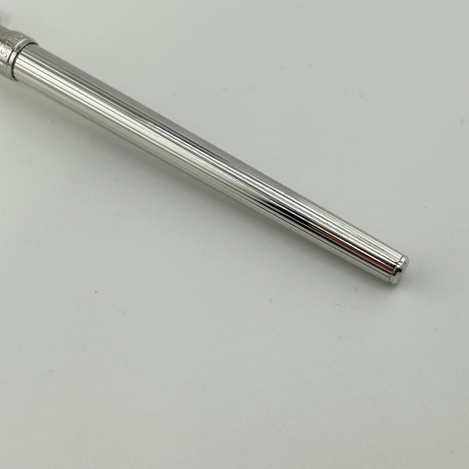 Sailor Ultra Slim Chrome Fountain Pen circa 1985