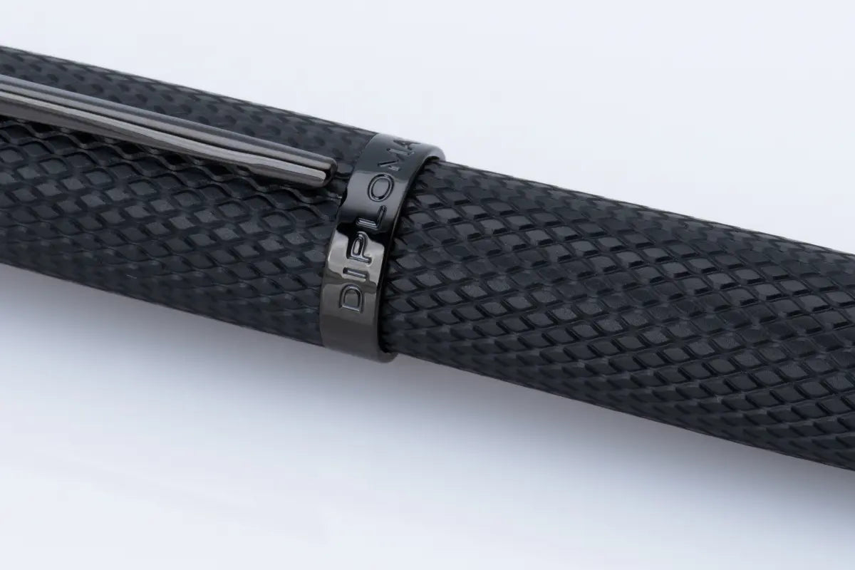 Diplomat Viper Black Quilloche Fountain Pen