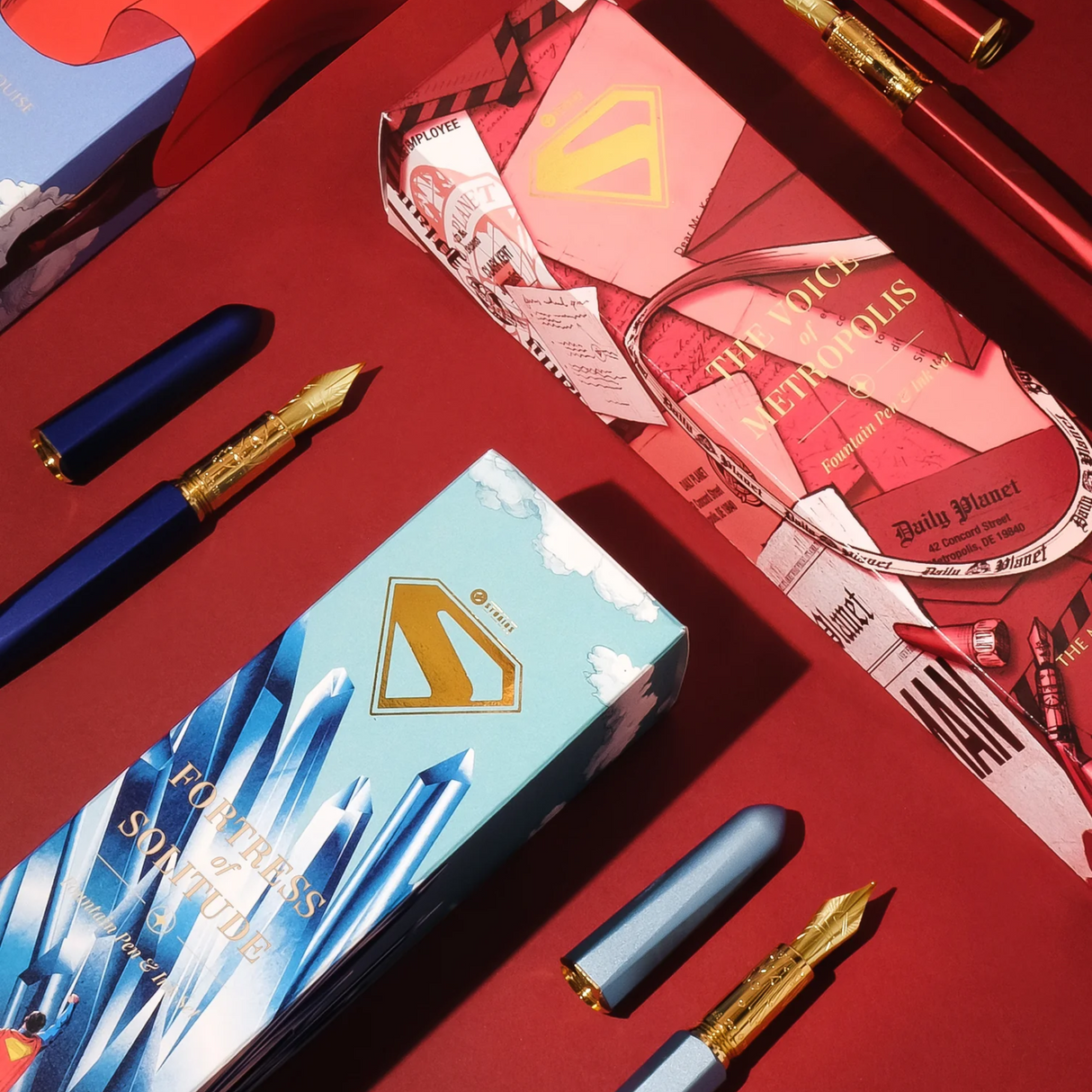 Ferris Wheel Press Superman Fortress of Solitude Fountain Pen & Ink Set