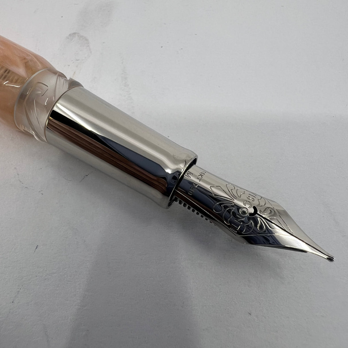 Visconti Opera Demo Carousel Swirl Pink Blush Fountain Pen - Flexible Medium 18kt Gold Nib