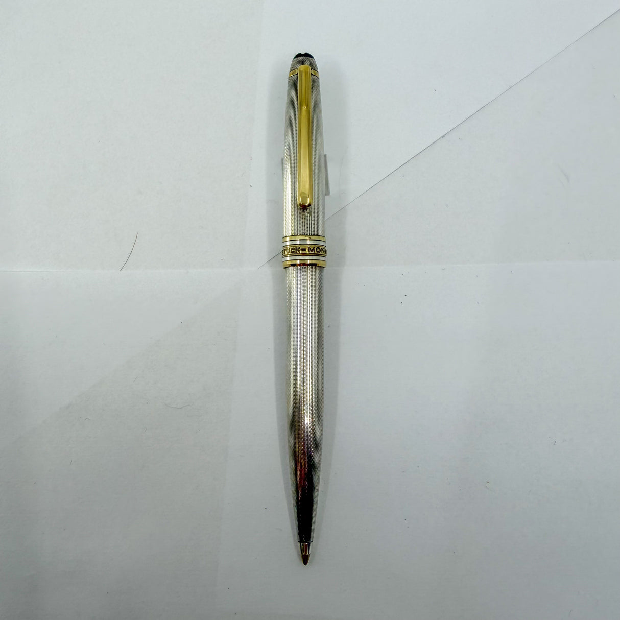 Montblanc Solitaire Sterling Silver Barleycorn Classique 164 Ballpoint Pen