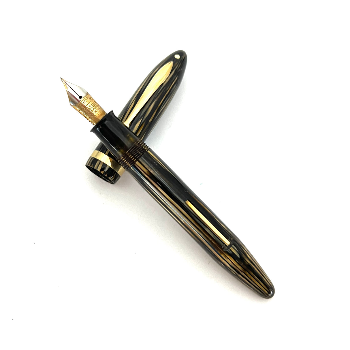 Sheaffer Senior Balance Celluloid Brown & Tan Striated Set