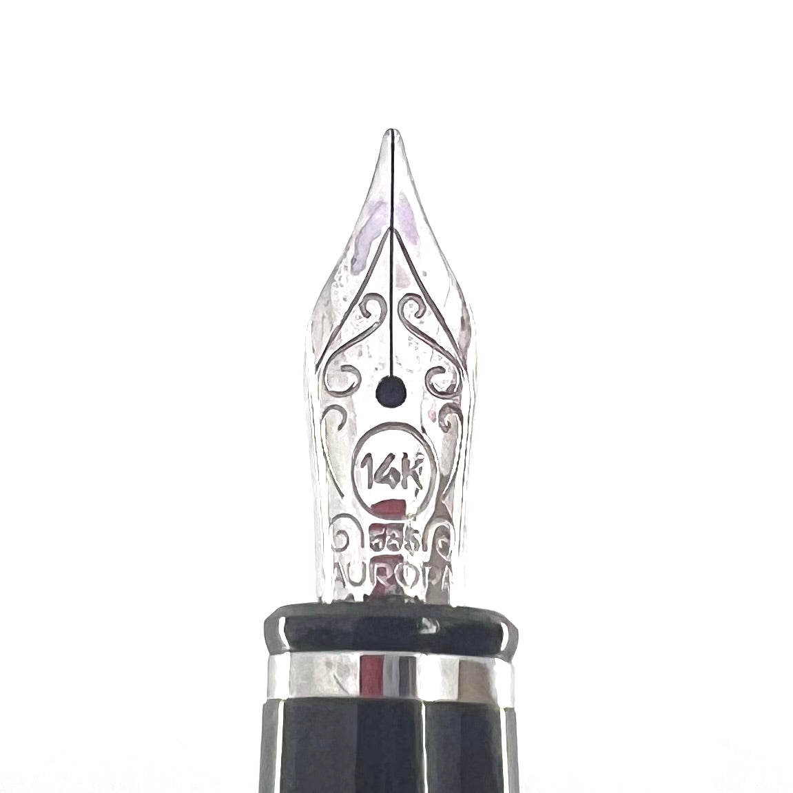 Aurora Talentum Finesse Black CT Fountain Pen - Medium 14kt Gold Nib