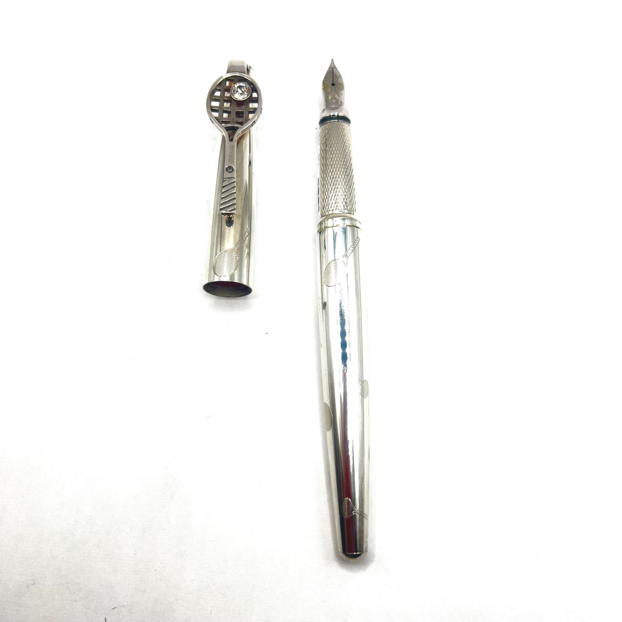 Cross Tennis Hall of Fame Sterling Silver Limited Edition Fountain Pen - Medium 18kt Gold Nib