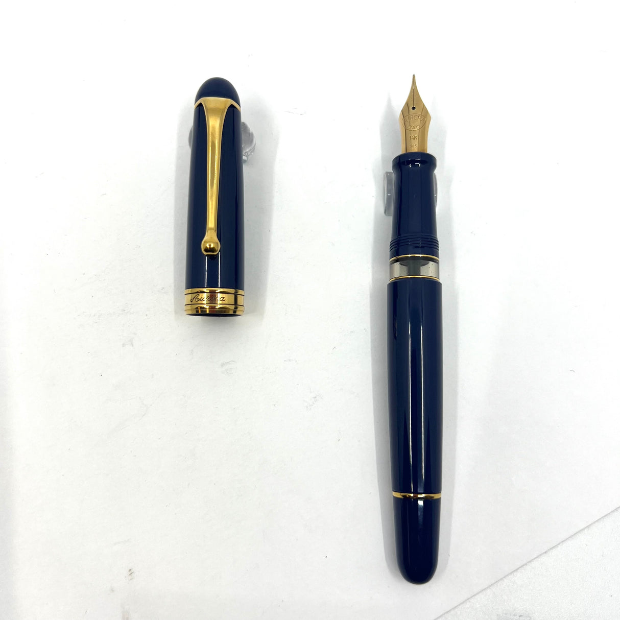 Aurora Large #88 Navy Blue 70th Anniversary Limited Edition Fountain Pen - Flexy Fine 14K Nib