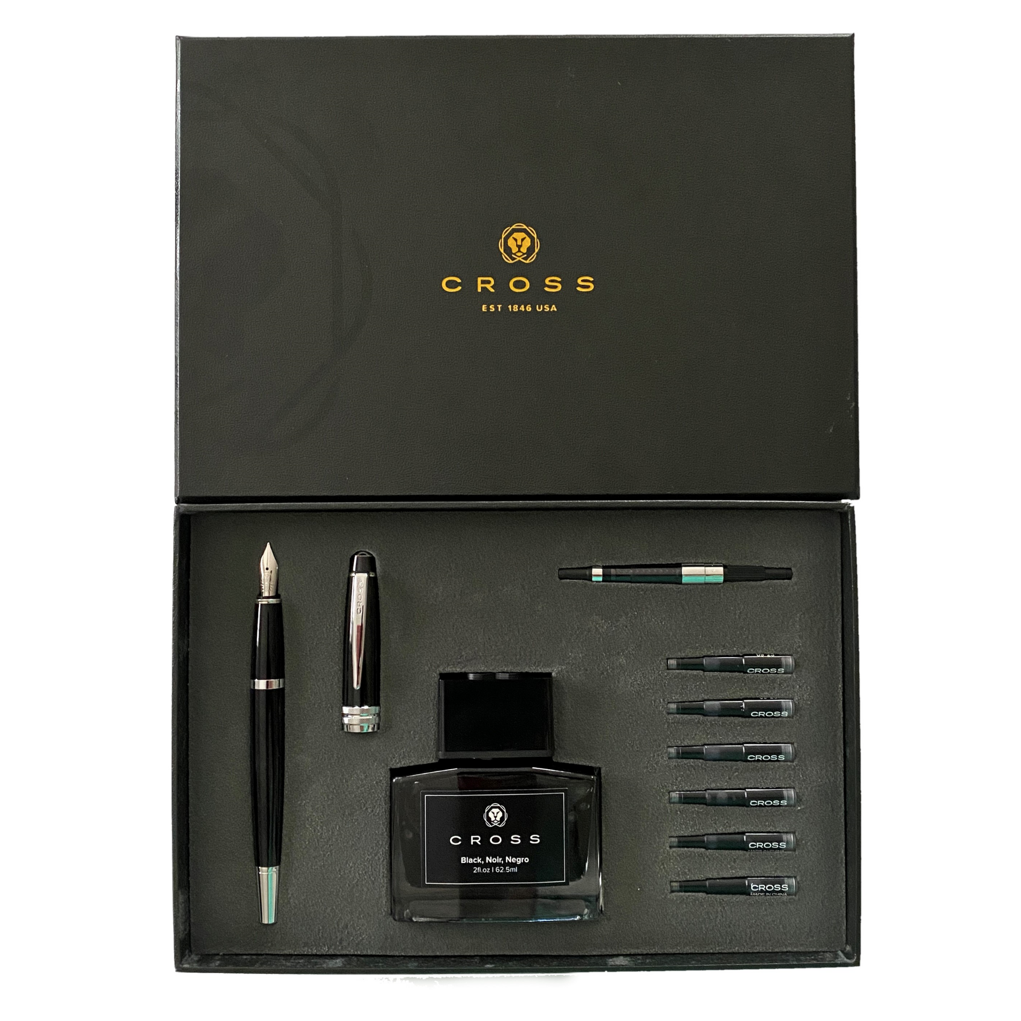 Cross Bailey Fountain Pen Set with Bottled Ink