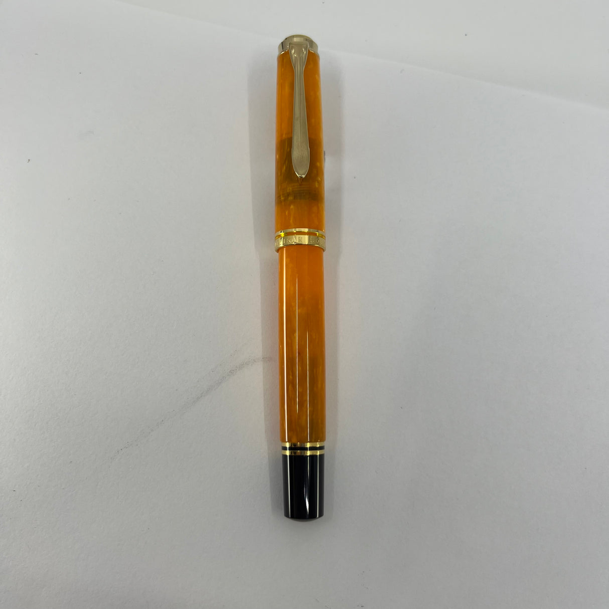 Pelikan M600 Vibrant Orange Fountain Pen - Extra Fine 14kt Gold Nib
