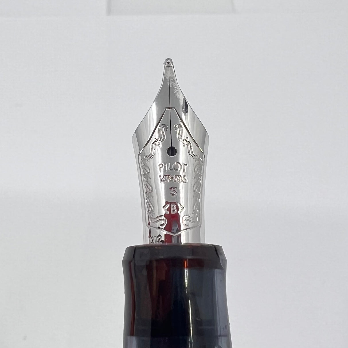 Pilot Custom 74 Orange Transparent Demonstrator Fountain Pen - Broad 14kt Gold Nib