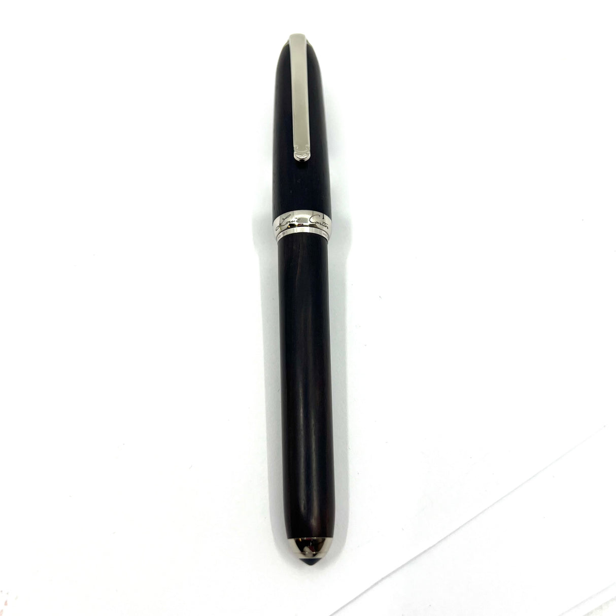 Louis Cartier Dandy Ebony Wood Body - Limited Edition Fountain Pen - Fine 18kt Gold Nib