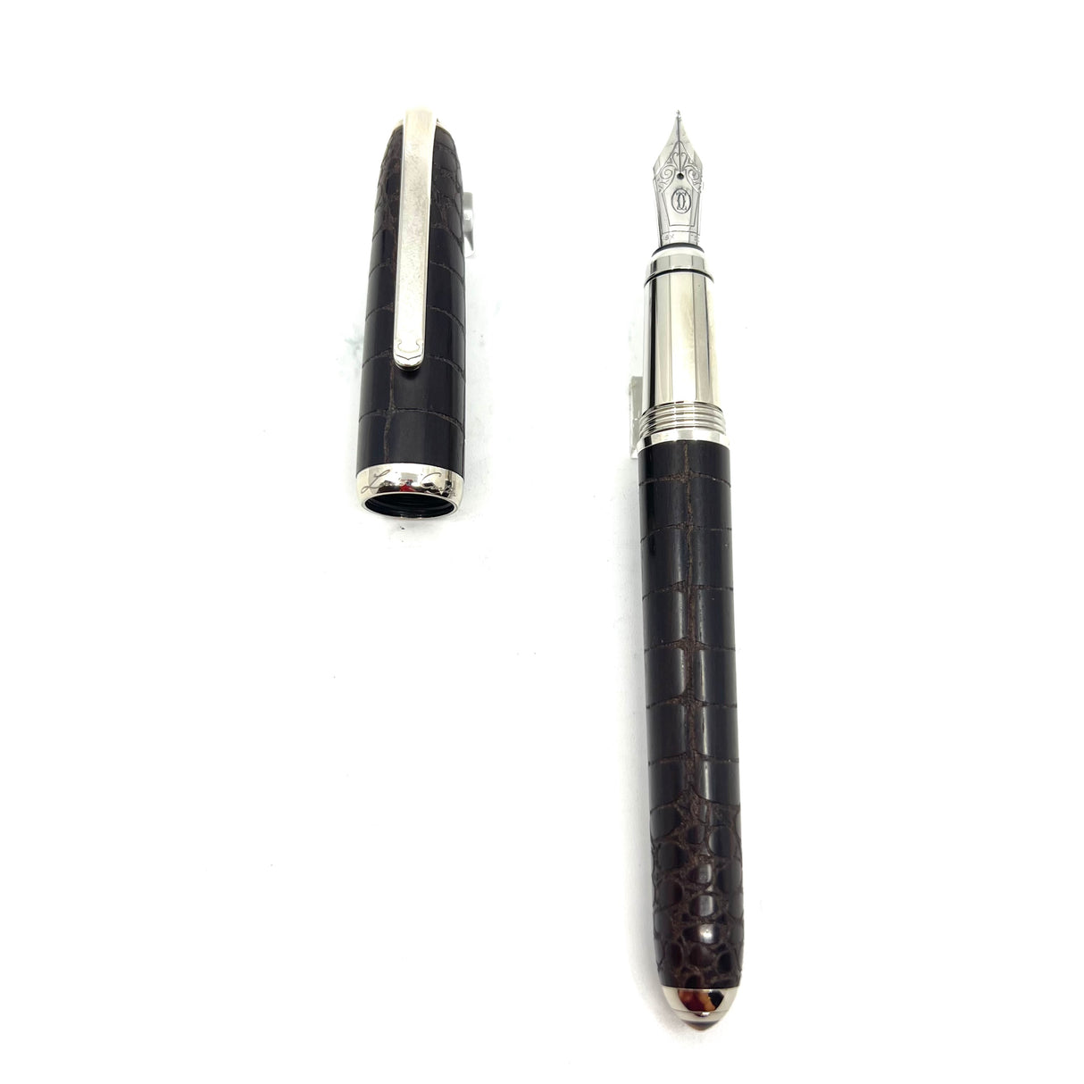 Cartier - Louis Cartier Crocodile Scales Engraved Wood Body Limited Edition Fountain Pen