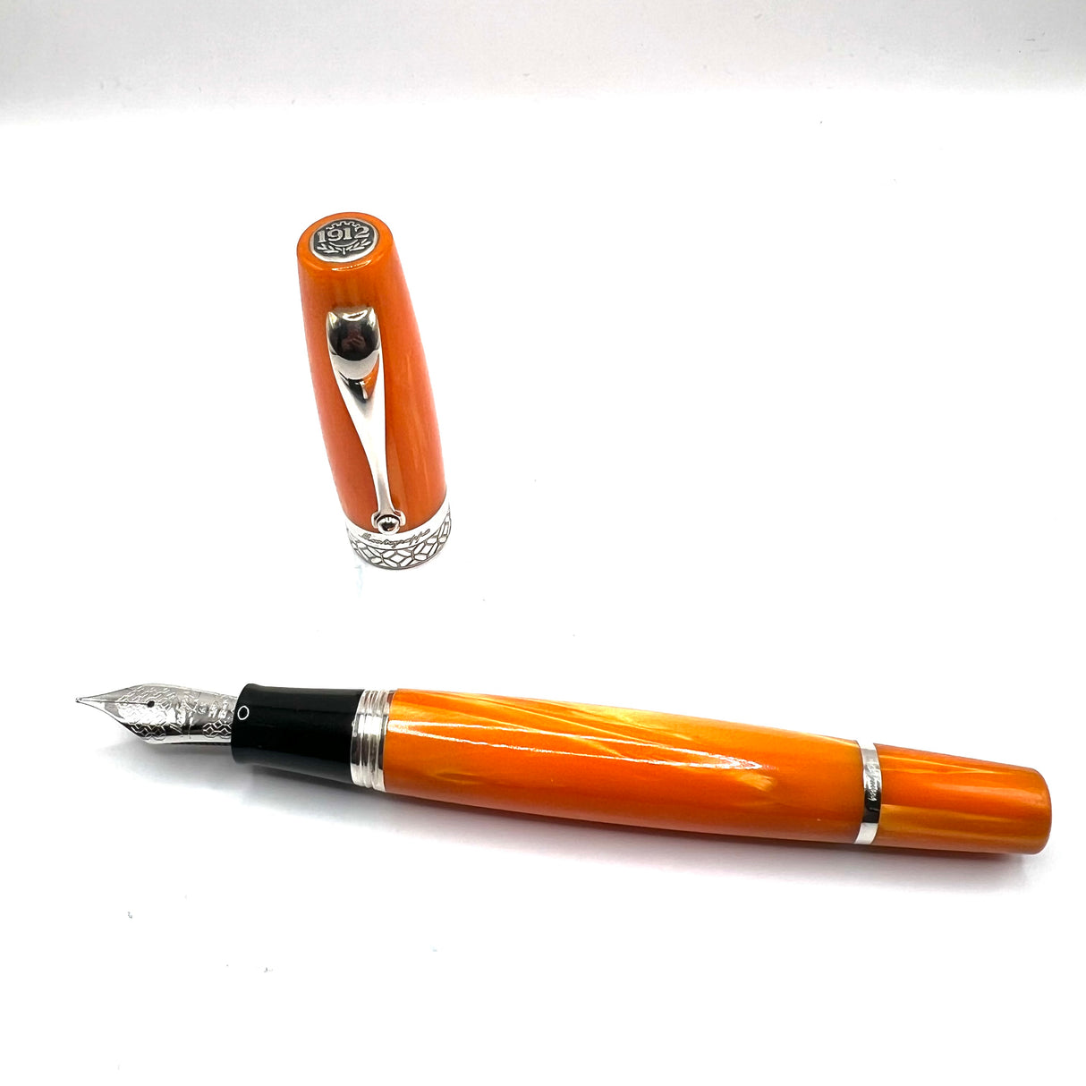 Montegrappa Miya Orange Celluloid Limited Edition Fountain Pen