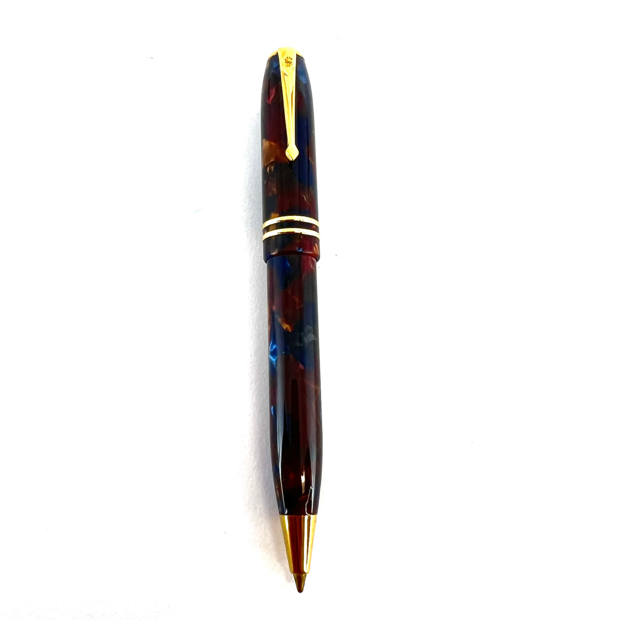 Conway Stewart Dinkie Marbled Cognac & Blue Ballpoint Pen