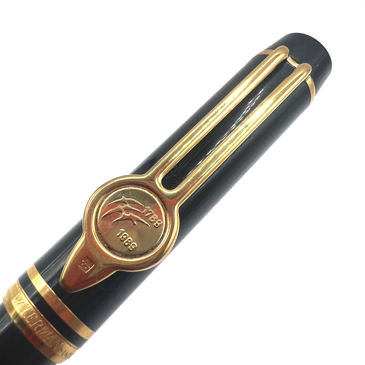 Waterman French Bi-Centennial Ballpoint Pen - Smooth Black Lacquered