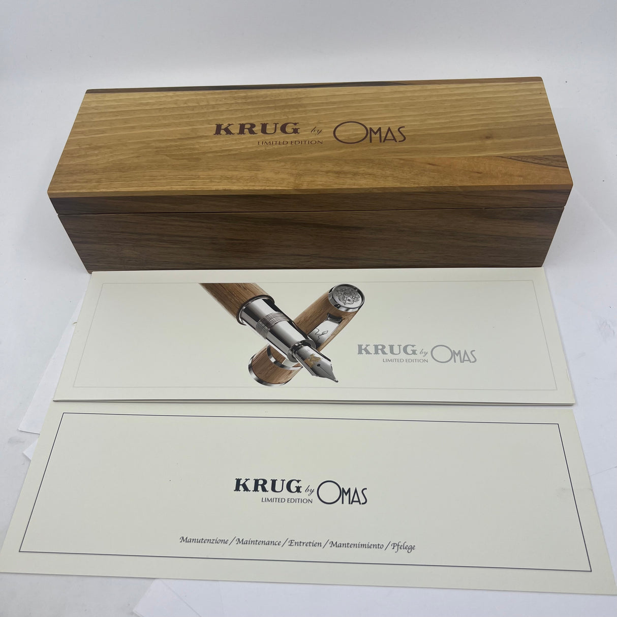 OMAS Krug Limited Edition Oak Wood & Sterling Silver Fountain Pen - Medium 18kt Gold Nib