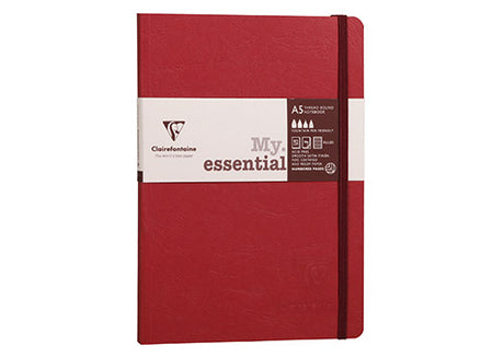 Clairefontaine My Essential Notebooks Ruled - Red - 5.75 in. x 8.25 in. Paginated Notebook