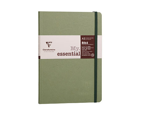 Clairefontaine My Essential Notebooks Ruled - Green - 6 in. x 8 1/4 in. Paginated Notebook