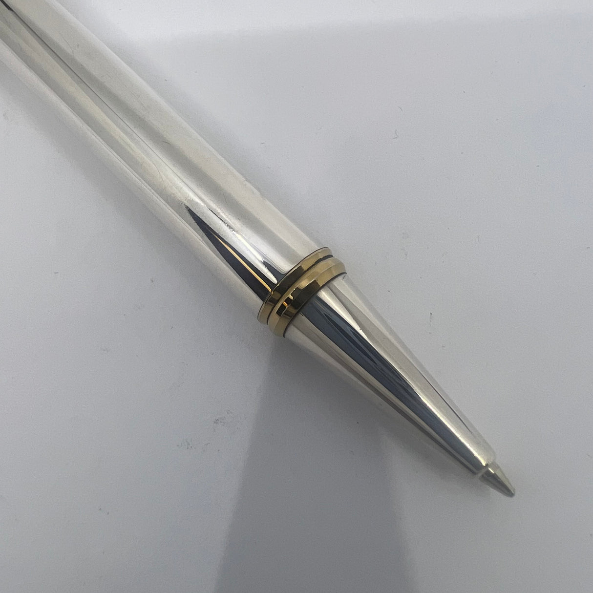 Waterman Man 100 Full Covered Sterling Silver Ballpoint Pen - Smooth Pattern