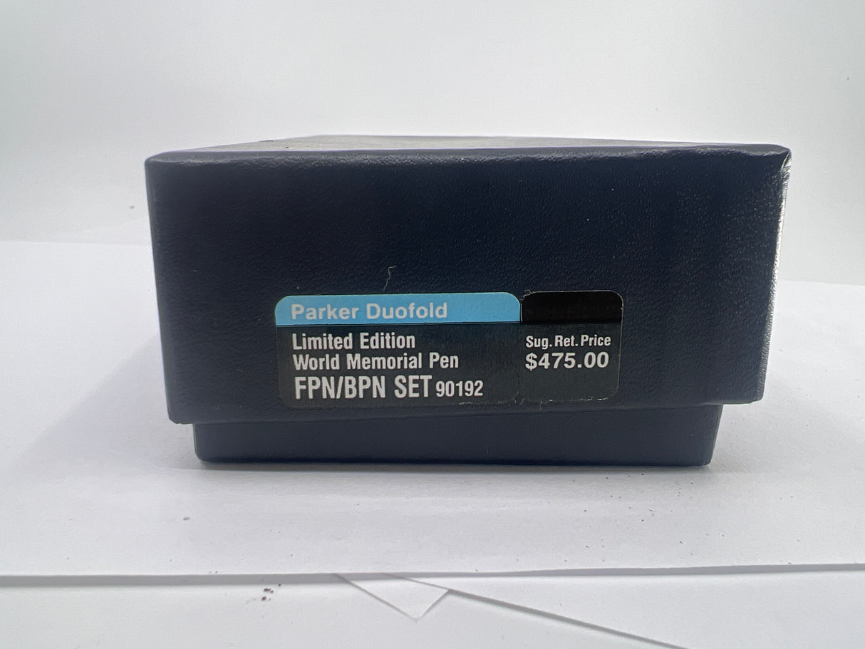 Parker Limited Edition World Memorial Duofold International Fountain Pen and Ballpoint Pen Set