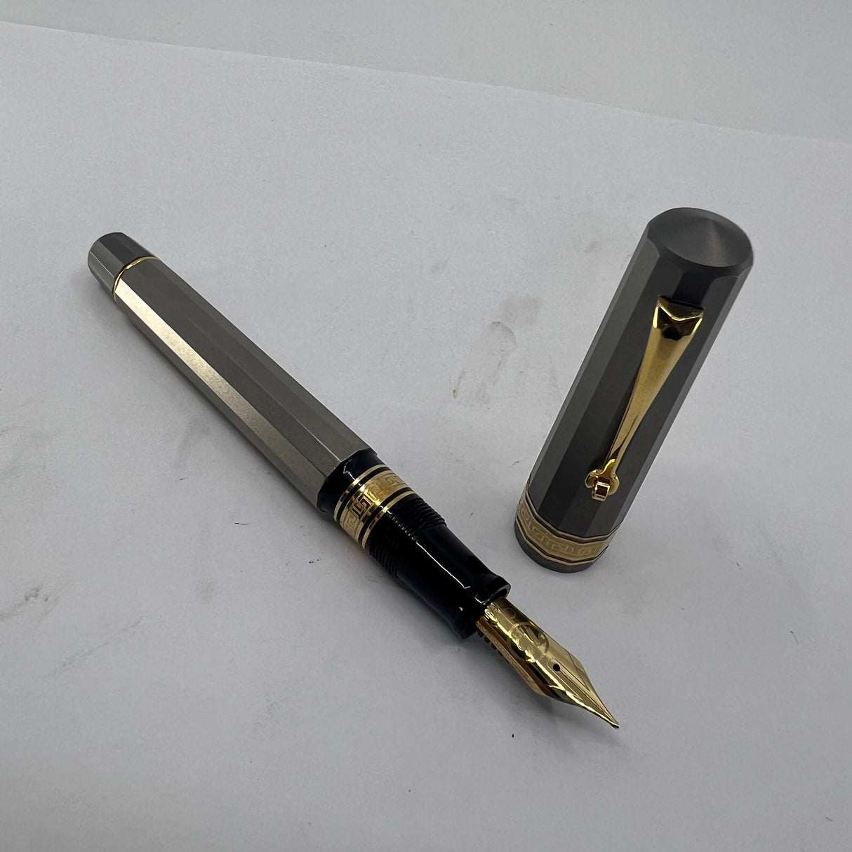 OMAS T-2 Titanium 75th Anniversary Limited Edition Fountain Pen - Medium 18kt Gold Nib