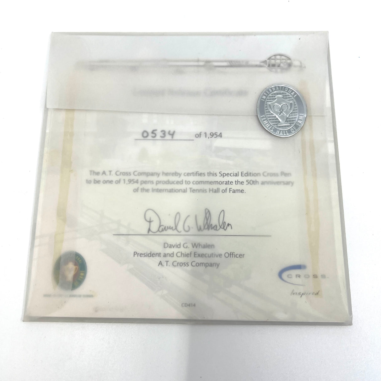 Cross Tennis Hall of Fame Sterling Silver Limited Edition Fountain Pen - Medium 18kt Gold Nib