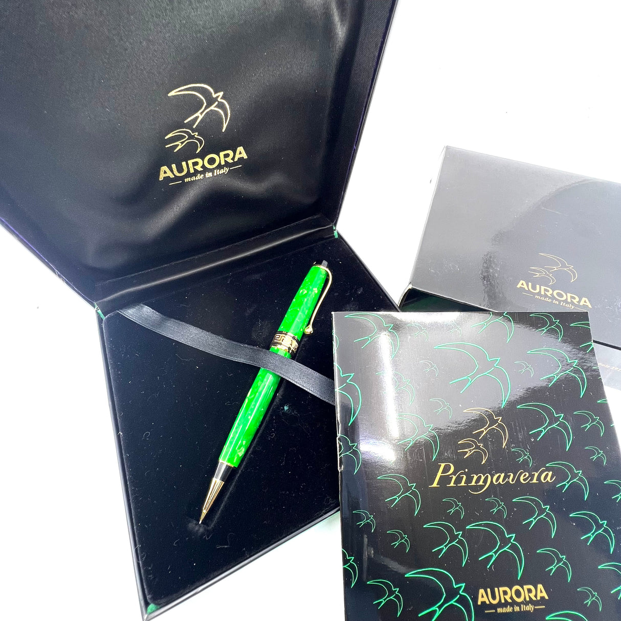 Aurora Verde e Oro Primavera Mechanical Pencil 0.7mm Limited Edition circa 2004