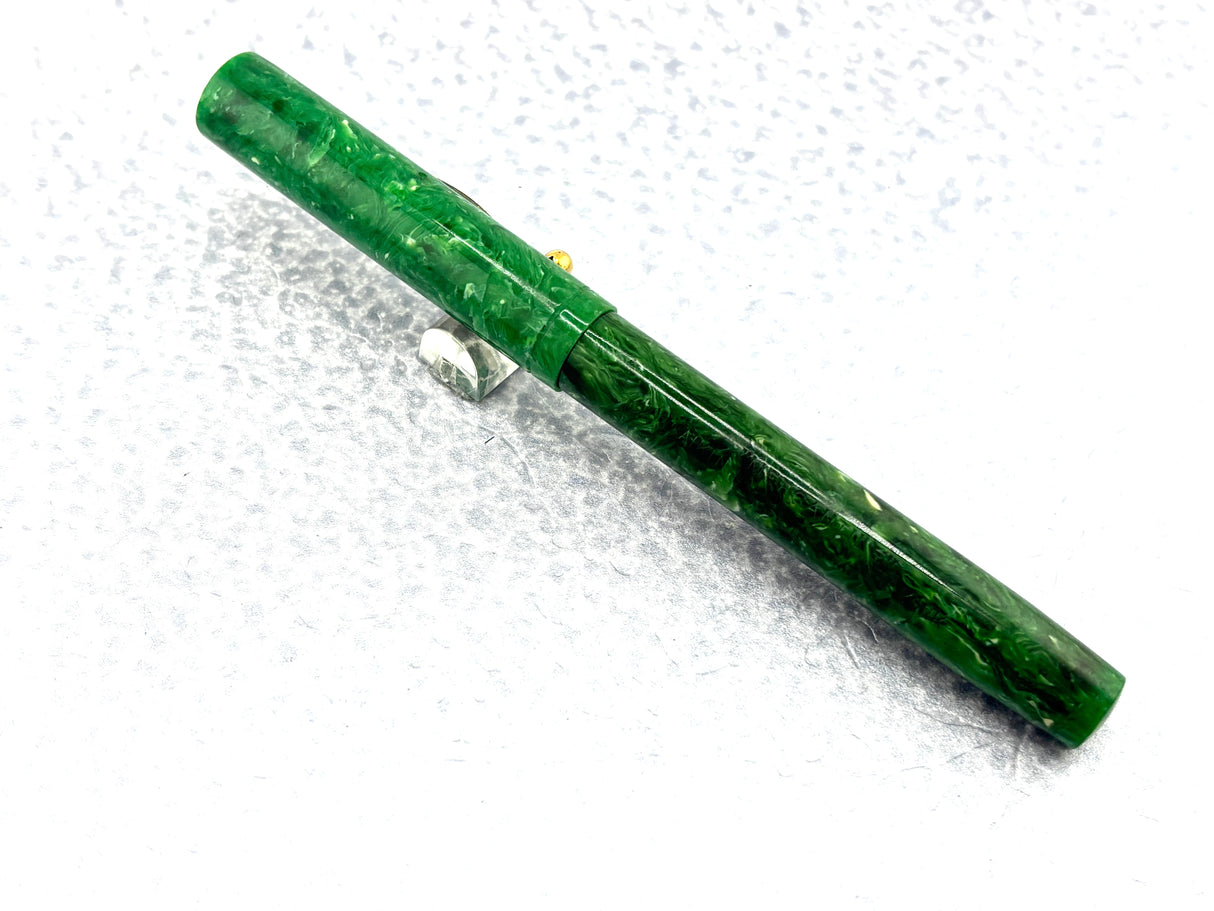 Aikin Lambert New York "Mercantile" Jade Green Celluloid Fountain Pen
