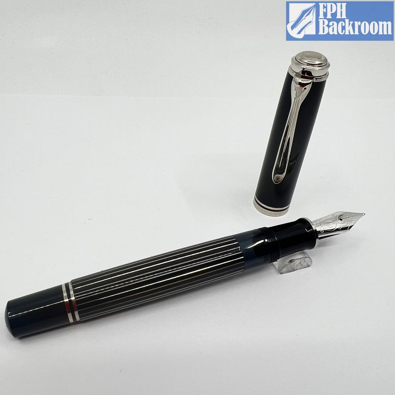 Pelikan M815 Black Metal Striped Fountain Pen