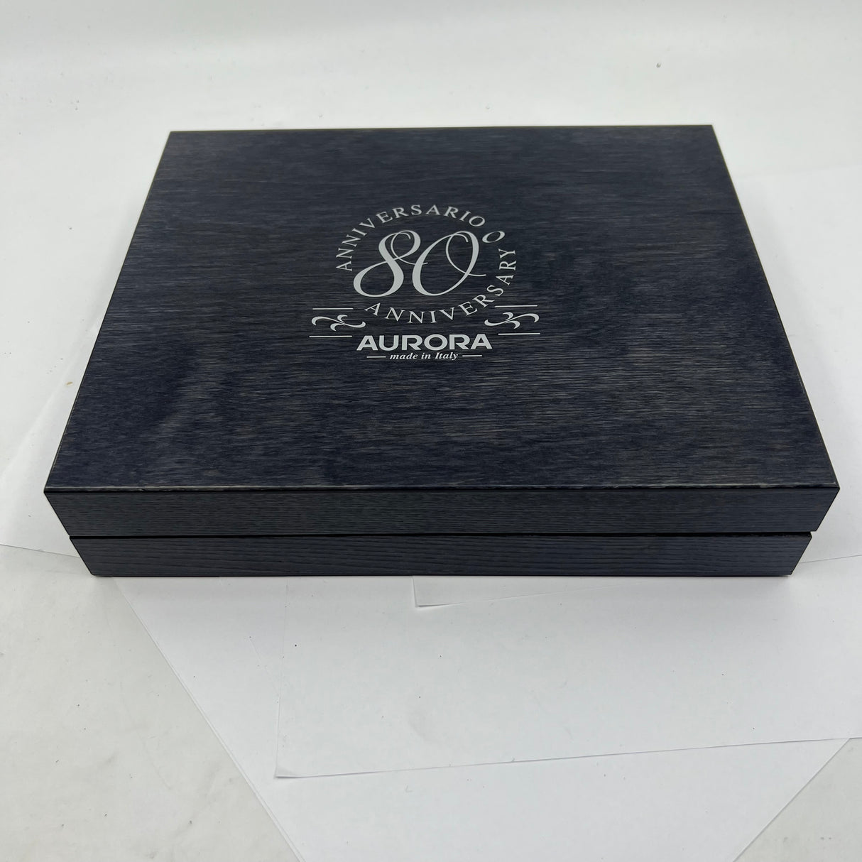 Aurora 80th Anniversary Sterling Silver Limited Edition Fountain Pen-Medium 18kt Gold Nib