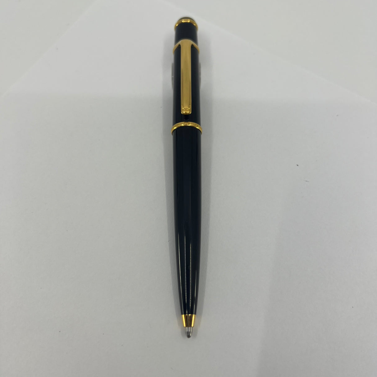 Cartier Diabolo Black Ballpoint Pen - Gold-Plated Trim