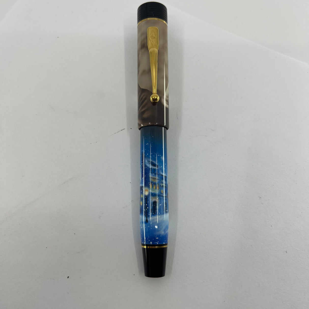 Conway-Stewart UK Charles Dickens "A Christmas Carol" Limited Edition Hand Painted Fountain Pen   -  Fine 18kt Gold Nib  - Number 1 of Only 8 Pens Made (2006)!!!