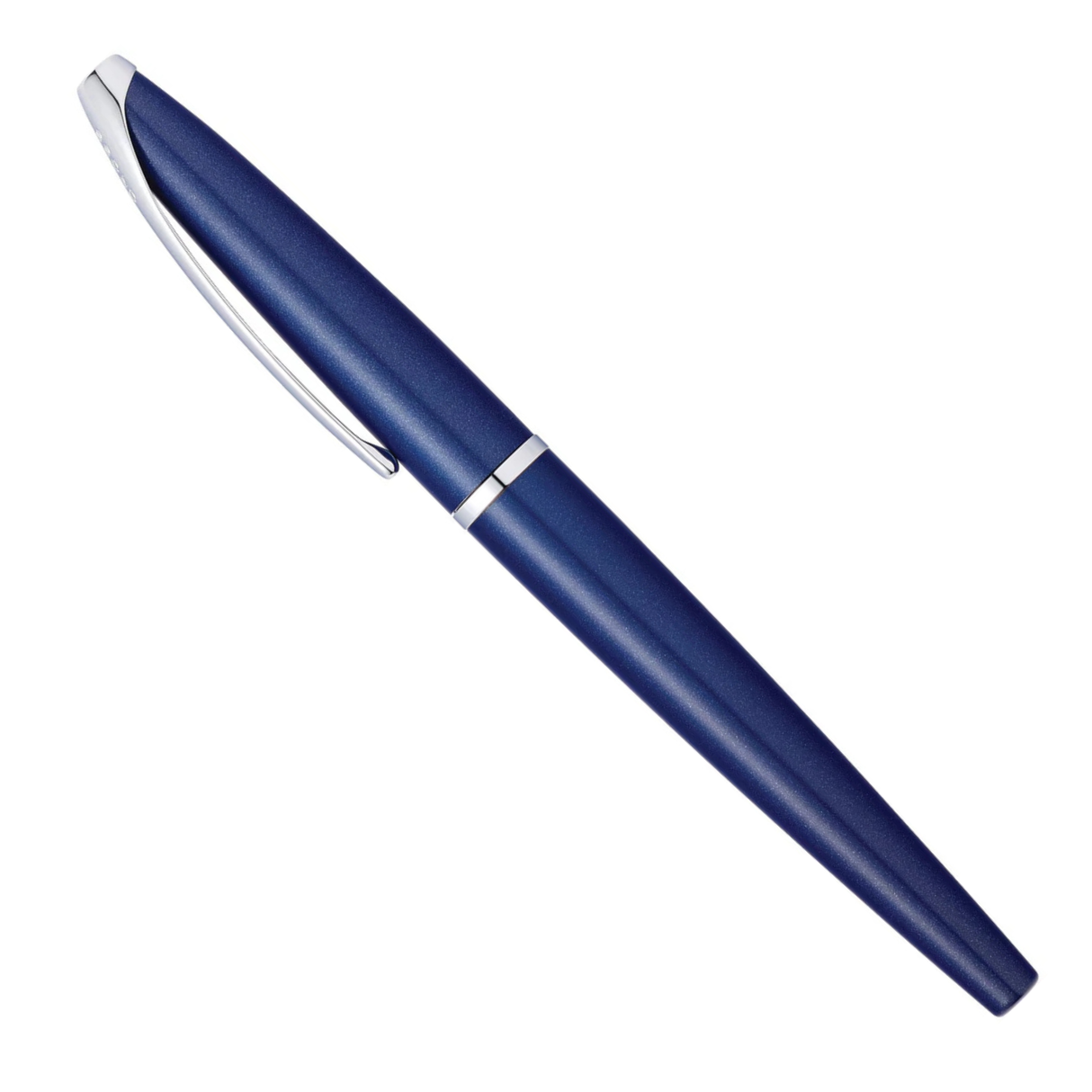 Cross ATX Translucent Blue Lacquer Stainless Steel Medium Nib Fountain Pen