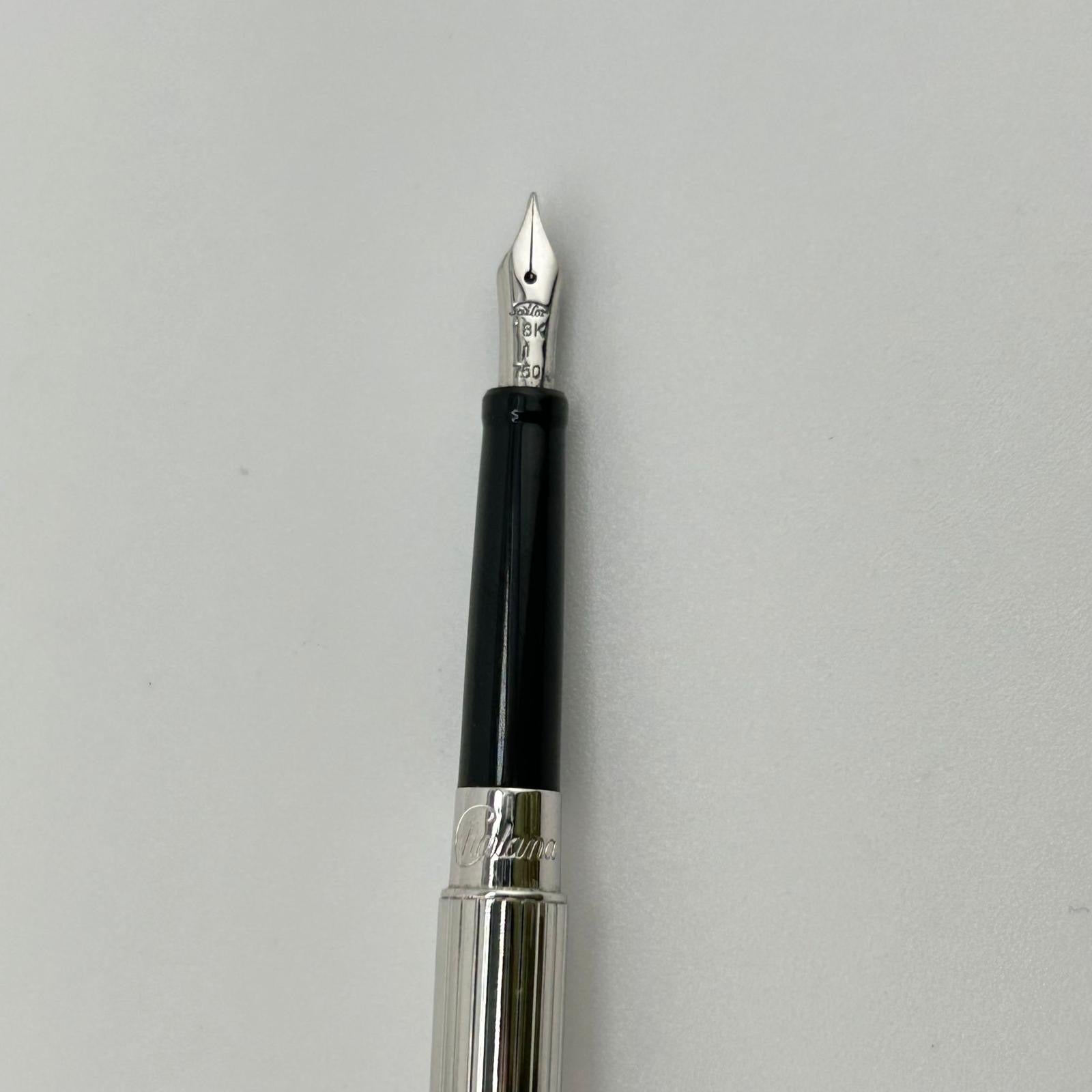 Sailor Ultra Slim Chrome Fountain Pen circa 1985