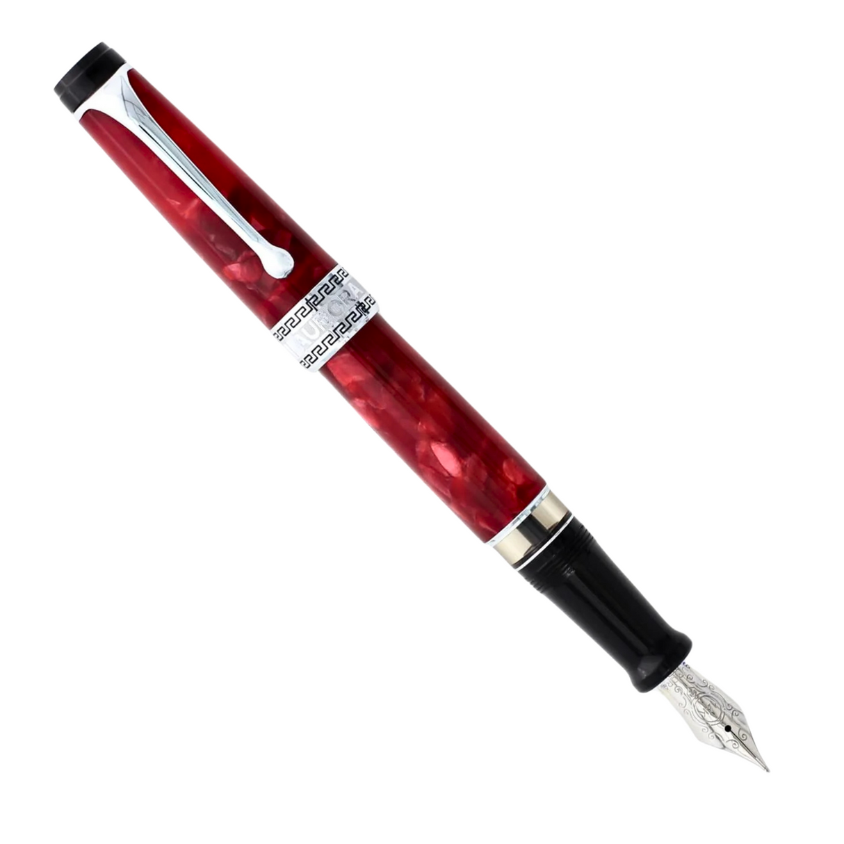 Aurora Optima Auroloide Rossa Chrome Trim Fountain Pen