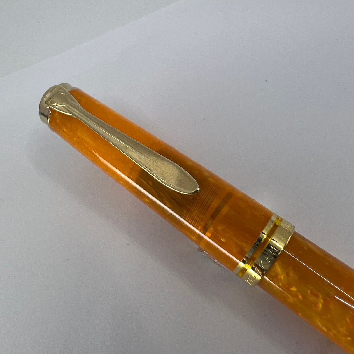 Pelikan M600 Vibrant Orange Fountain Pen - Extra Fine 14kt Gold Nib