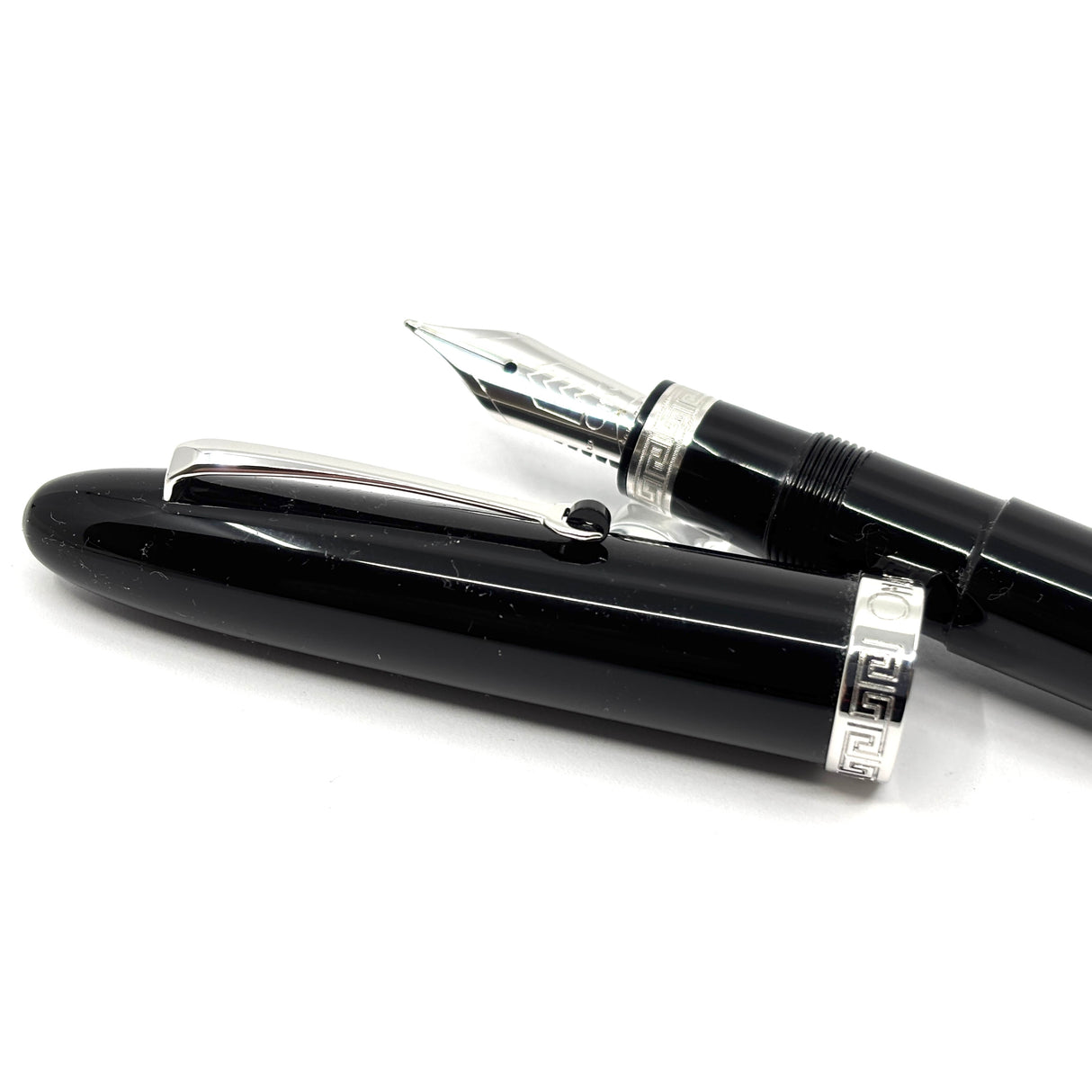 OMAS Ogiva Black Fountain Pen with High Tech Trim