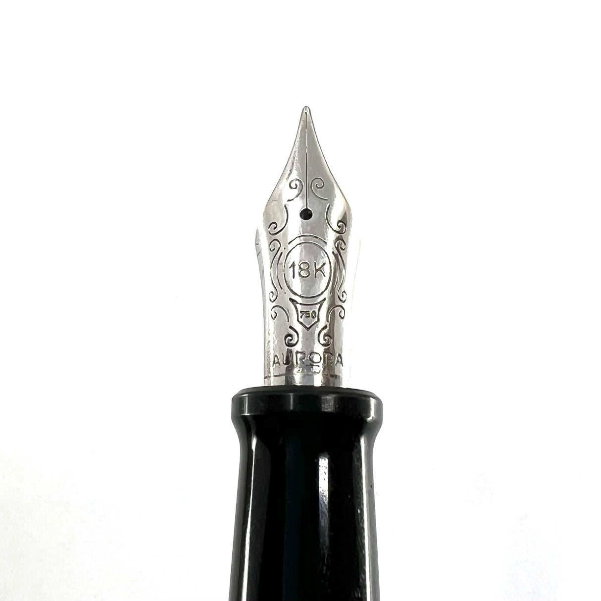 Aurora "Europa" Optima Marbled Charcoal & Gray Limited Edition Fountain Pen - Fine 18kt Gold Nib