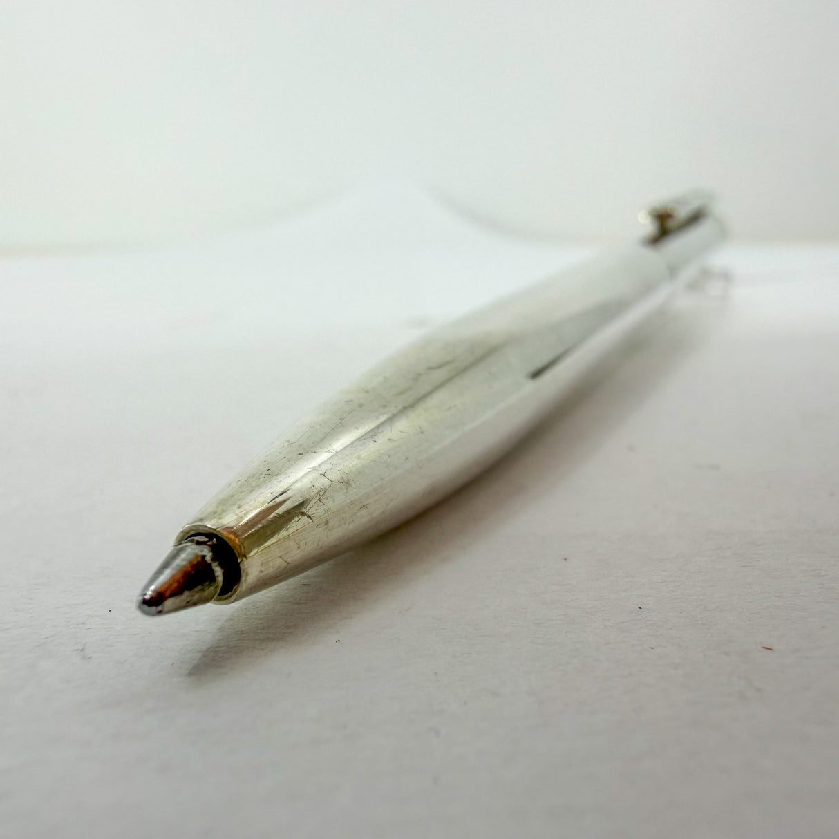Tiffany & Co. Hefty Large Sterling Silver Ballpoint Pen in Plain Pattern - Circa 1990s