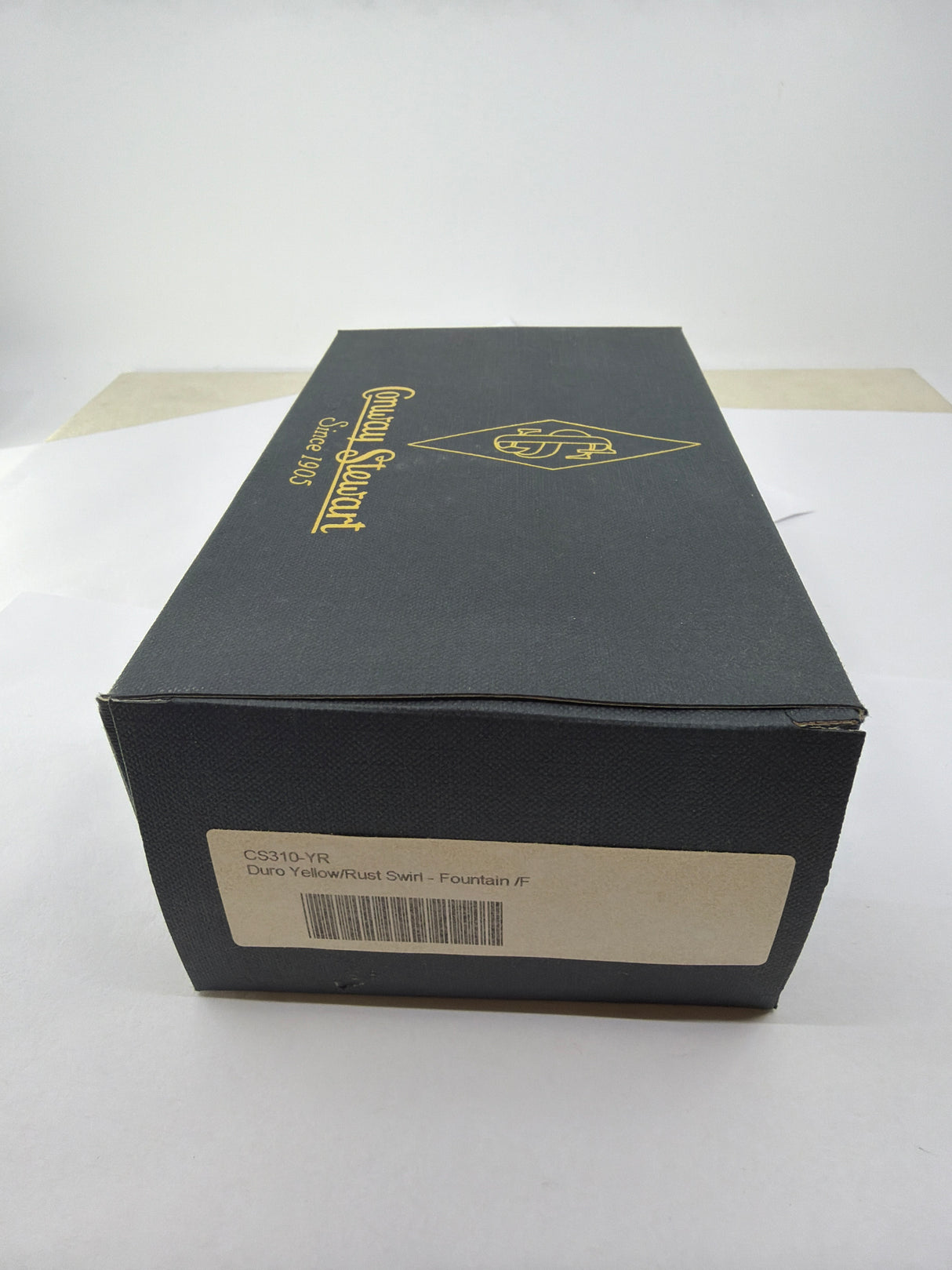 Conway Stewart Duro Rust & Yellow Swirls Fountain Pen - Fine 18kt Gold Nib