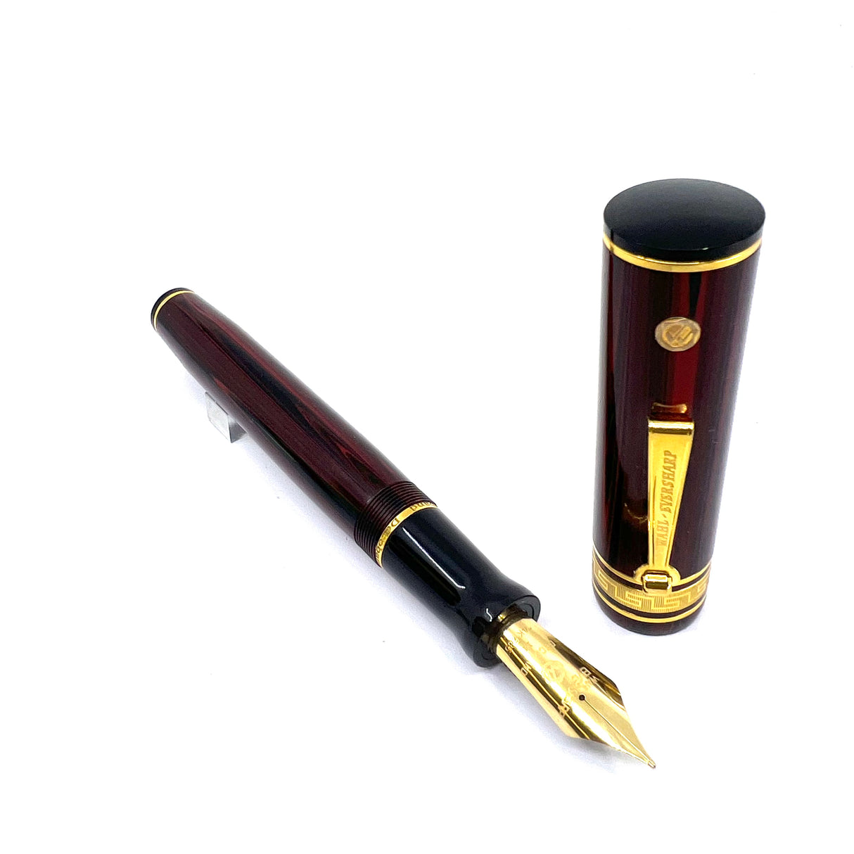 Wahl-Eversharp Decoband Rosewood Ebonite Fountain Pen - Medium 14kt Gold Nib
