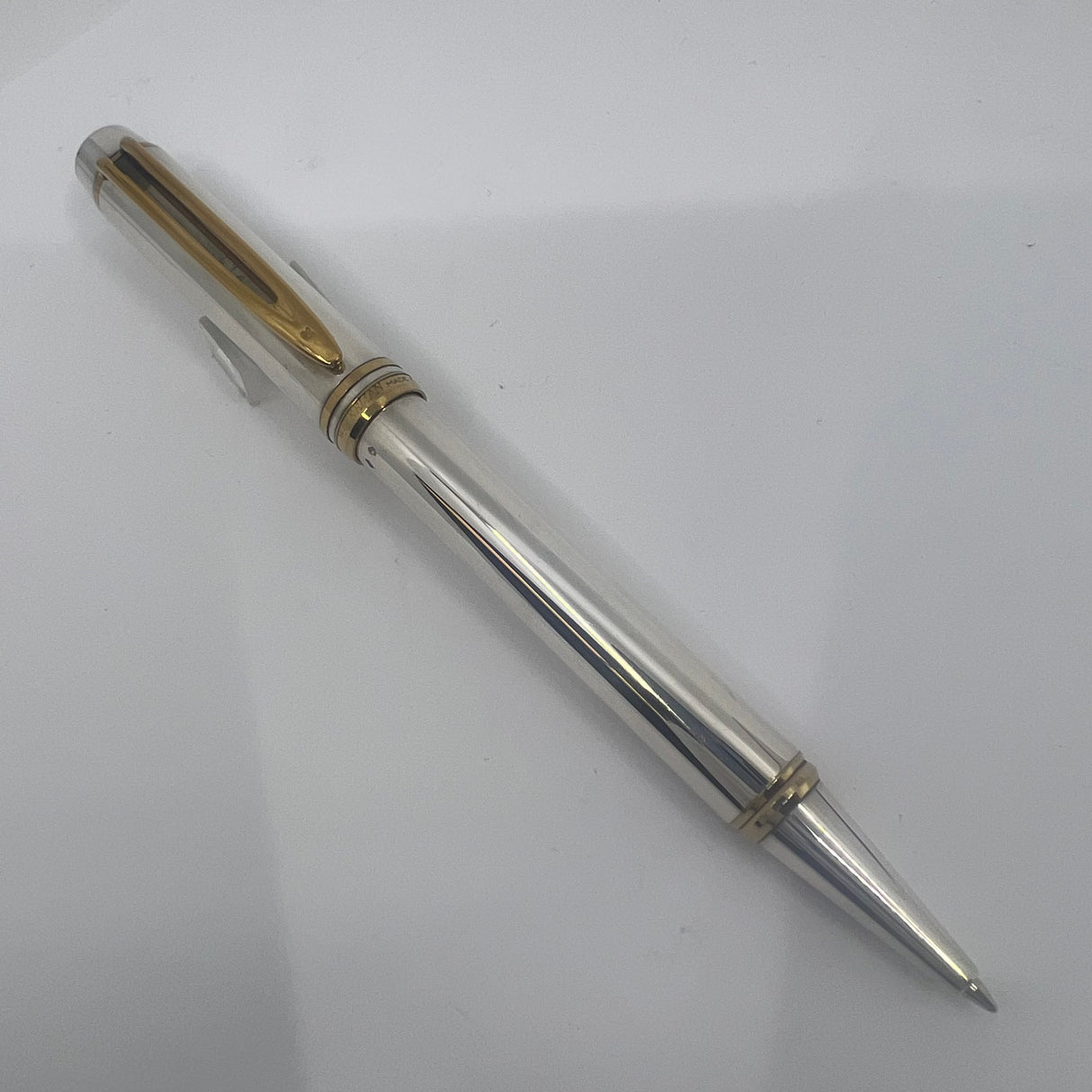 Waterman Man 100 Full Covered Sterling Silver Ballpoint Pen - Smooth Pattern