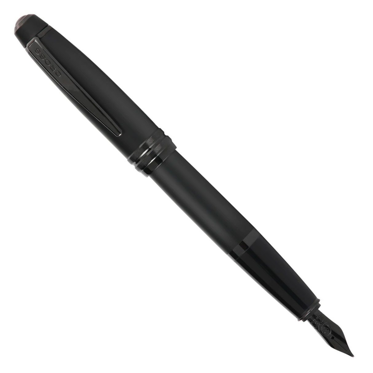 Cross Bailey Matte Black Lacquer Stainless Steel Medium Nib Fountain Pen