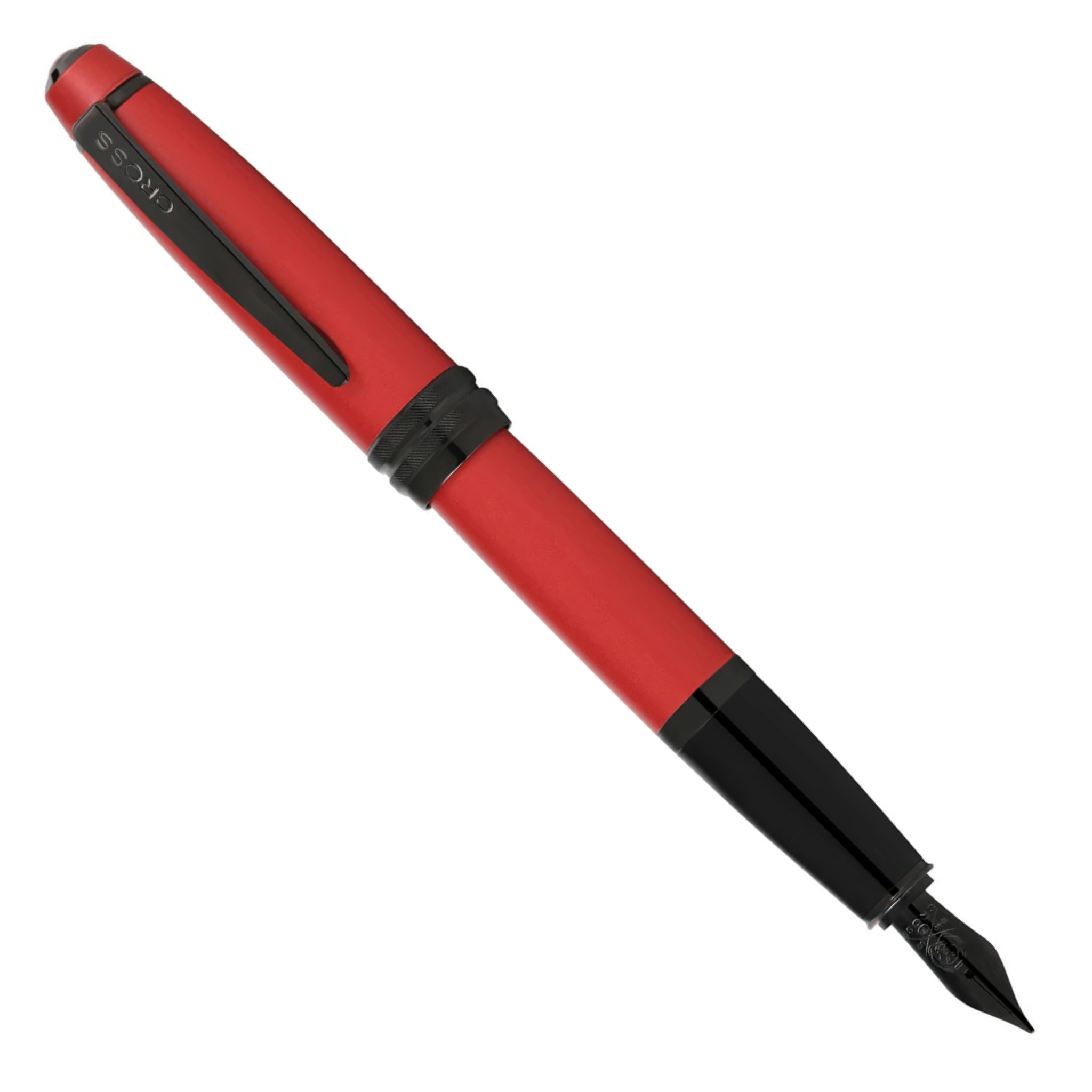 Cross Bailey Matte Red Lacquer Stainless Steel Fine Nib Fountain Pen