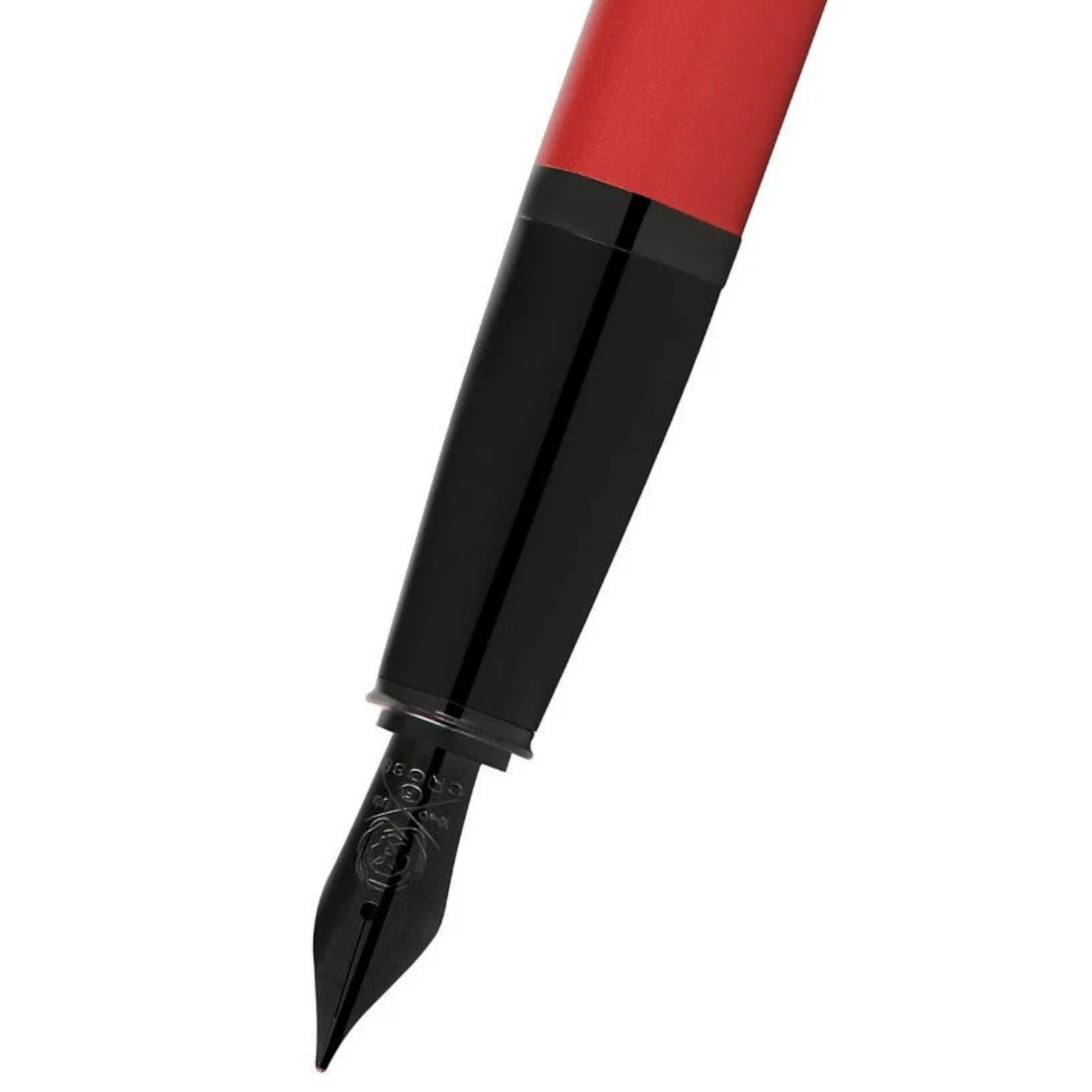 Cross Bailey Matte Red Lacquer Stainless Steel Fine Nib Fountain Pen