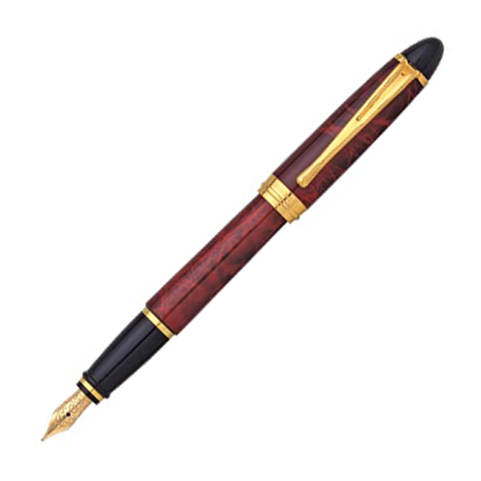Aurora Ipsilon Deluxe Deluxe Turtle Brown - Fountain Pen w/ 14k Gold Nib
