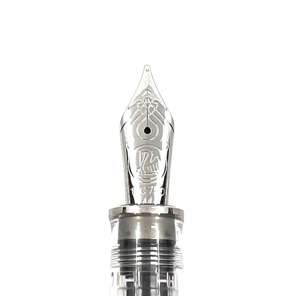 Pelikan M805 Clear Demonstrator Fountain Pen With Markings Of Pen Parts