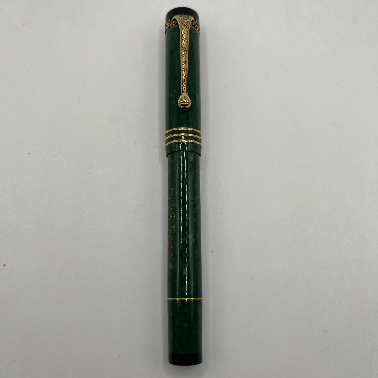 Aurora Internazionale Green Marble Auroroloide Limited Edition Fountain Pen - Fine 18kt Gold Nib