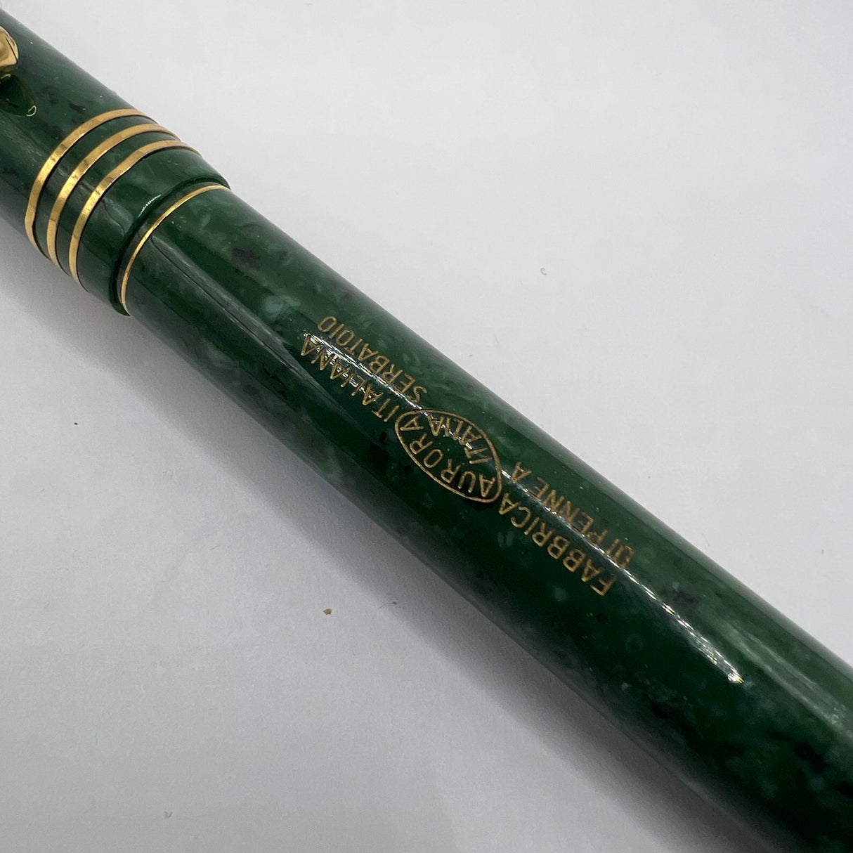 Aurora Internazionale Green Marble Auroroloide Limited Edition Fountain Pen - Fine 18kt Gold Nib